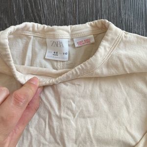 Zara girl cream long sleeve top